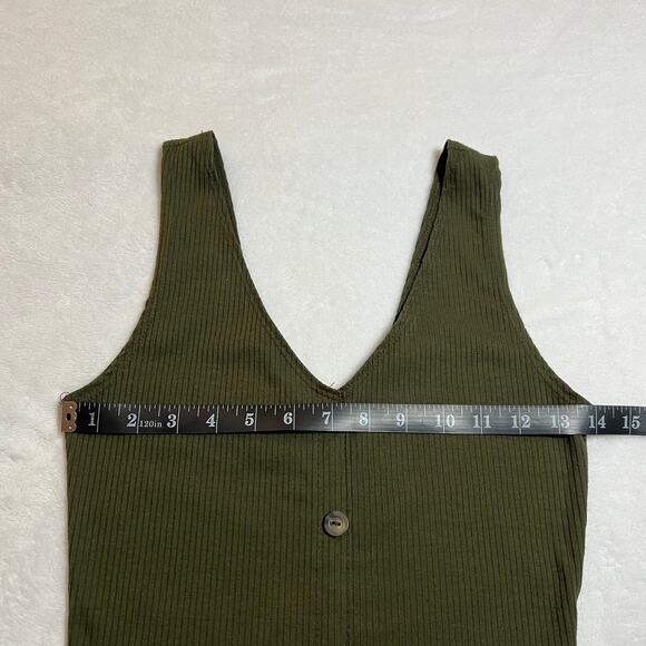 Caution To The Wind V-Neck Sleeveless Ribbed Tank Top Size Small Boho Casual - Picture 5 of 6